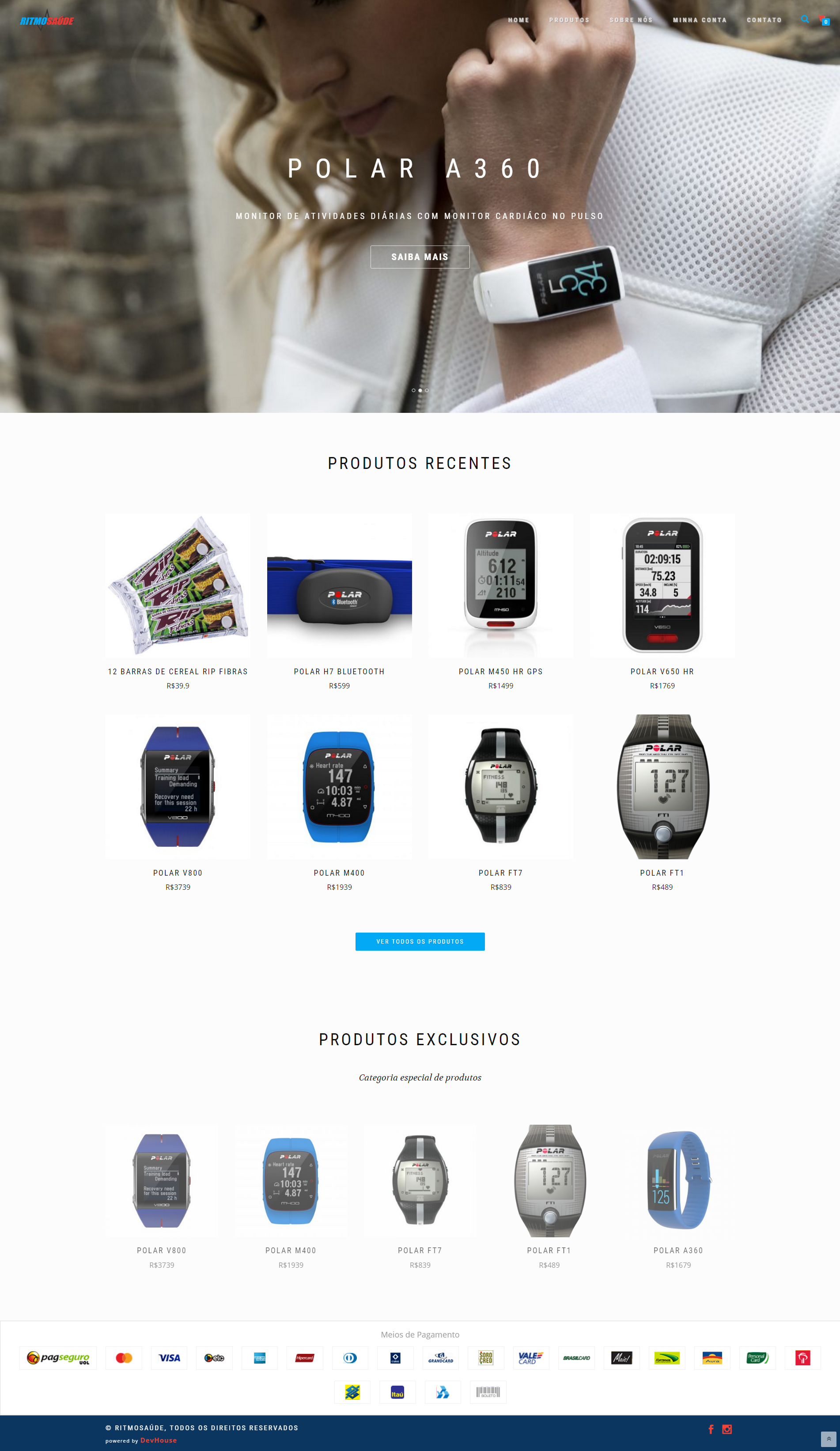 Ritmo Saúde Woocommerce Website